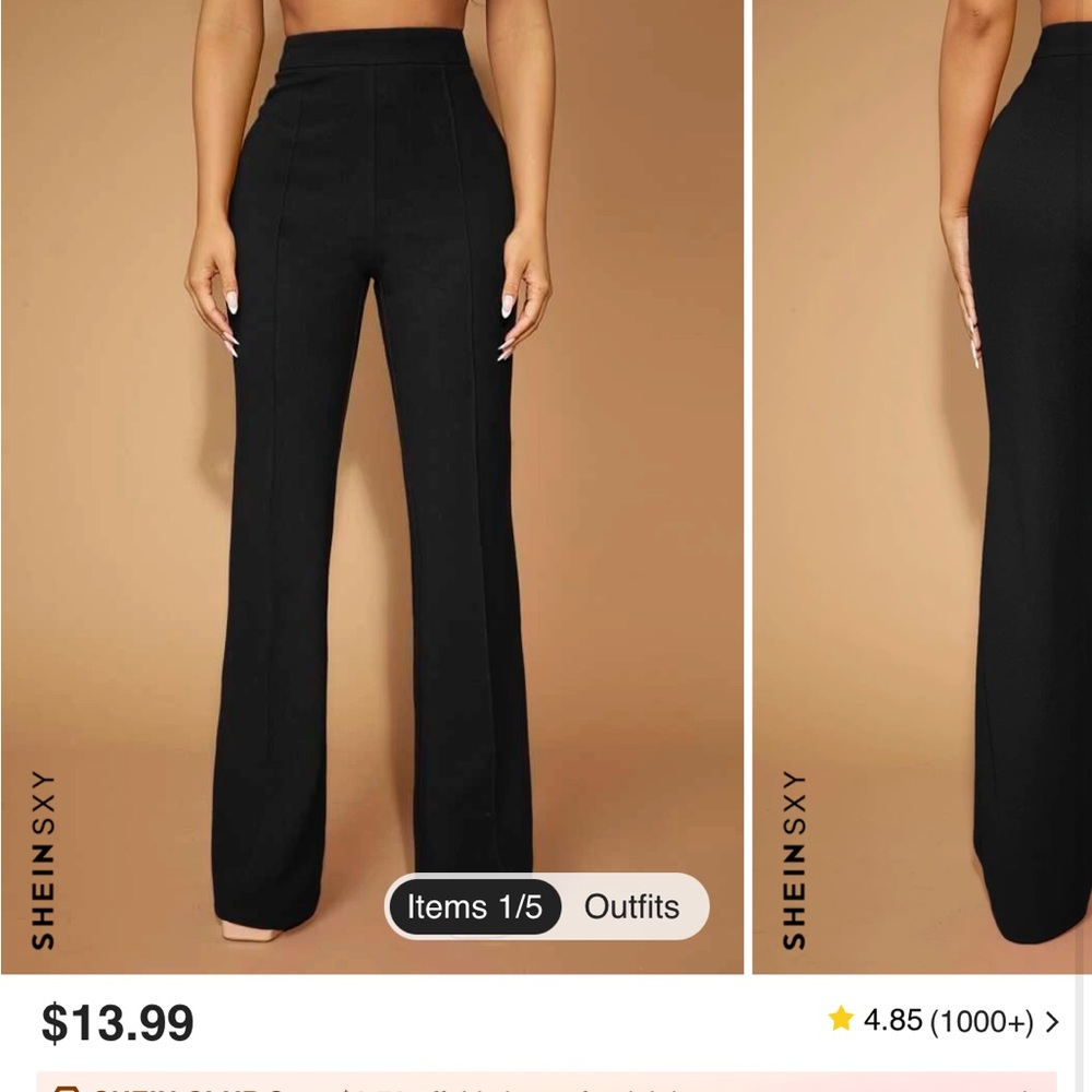 SHEIN SXY High Waist Flare Leg Pants